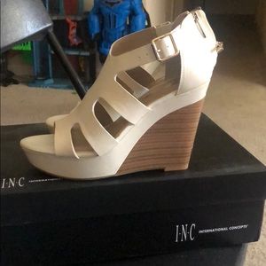 Nude Wedge Sandals